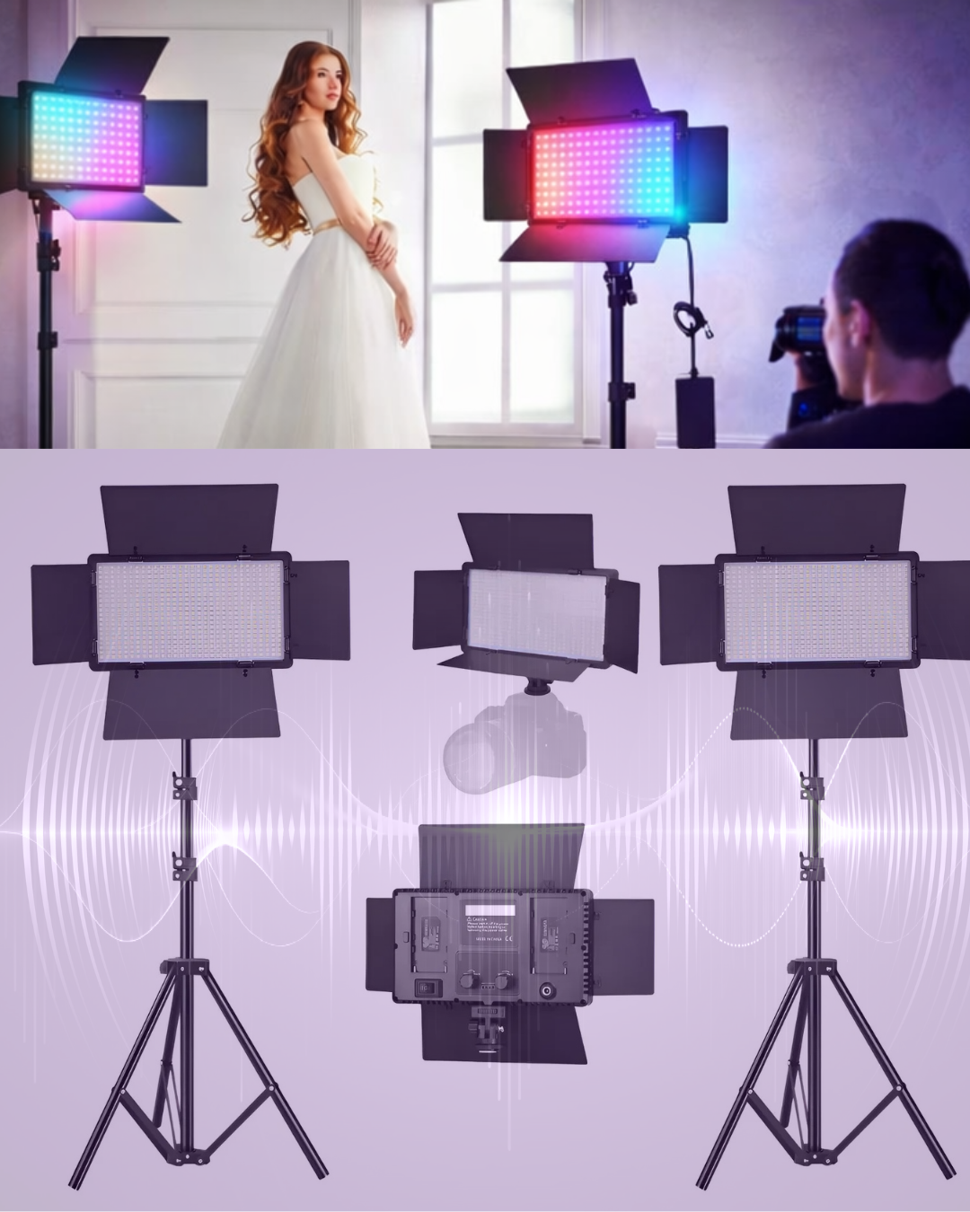 Luz LED RGB Studio Pro con Trípode y control