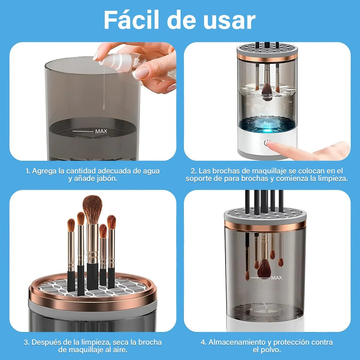 🫧🖌️ Limpia Brochas Automatico- Limpia tus brochas en solo 20 segundos